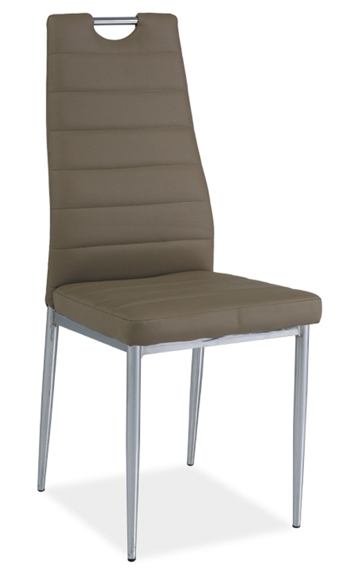 Jedálenská čalúnená stolička H-260 tmavo bežová/chrom