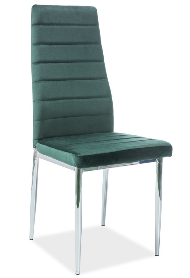 Jedálenská čalúnená stolička H-261 VELVET zelená