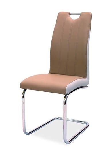 Jedálenská čalúnená stolička H-342 cappuccino/světlá šedá