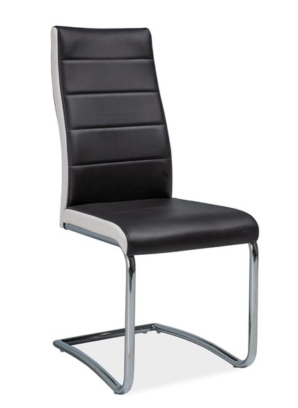Jedálenská čalúnená stolička H-353 černá/bílé boky