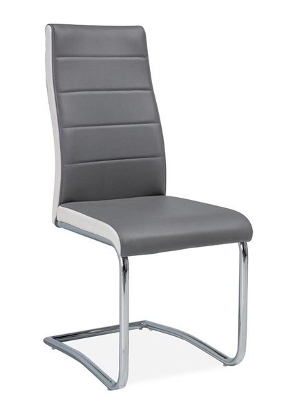 Jedálenská čalúnená stolička H-353 šedá/bílé boky