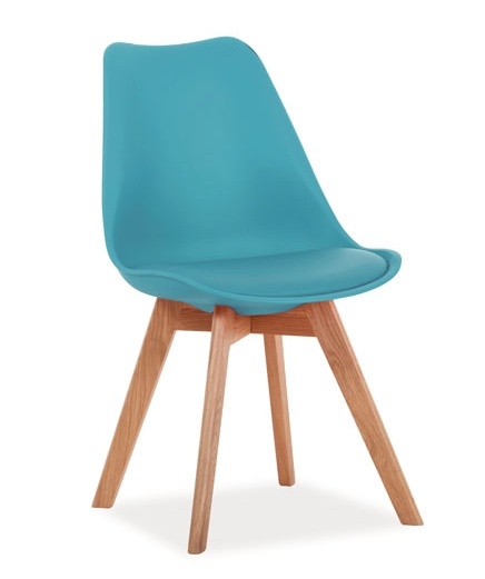 Jedálenská stolička KRIS modrá/buk