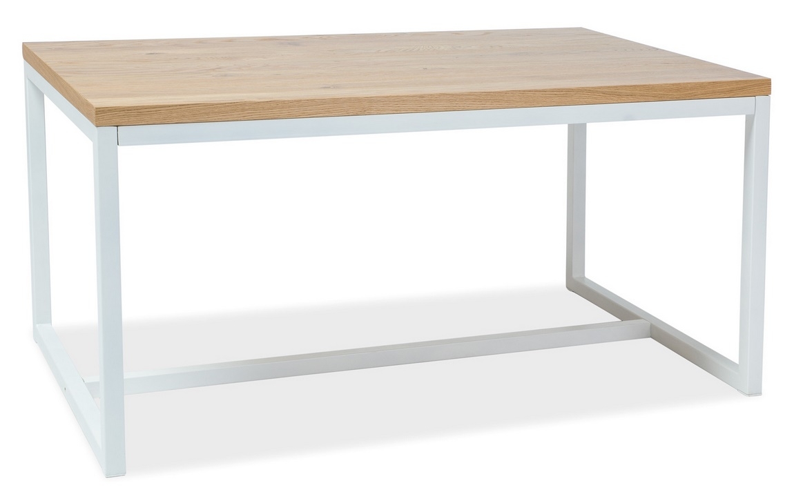 Jedálenský stôl LORAS A 120x80 dub masiv/biela