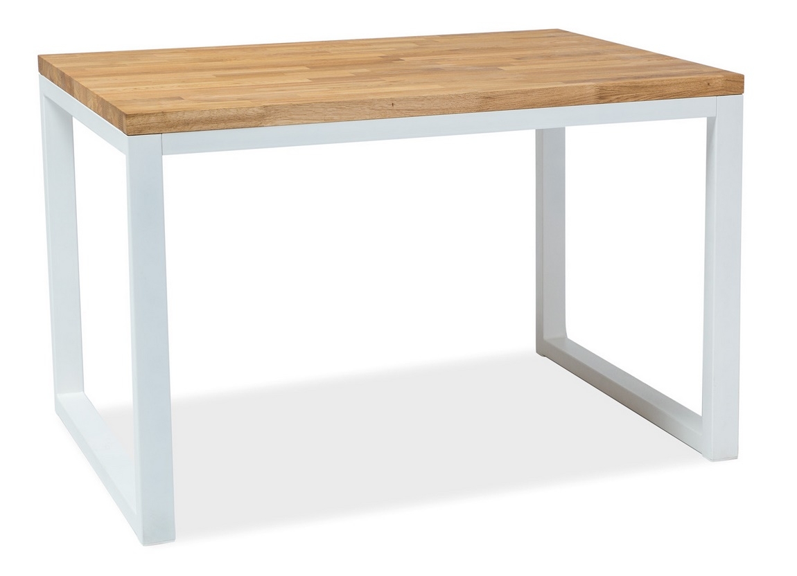 Jedálenský stôl LORAS II 180x90 dýha dub/biela