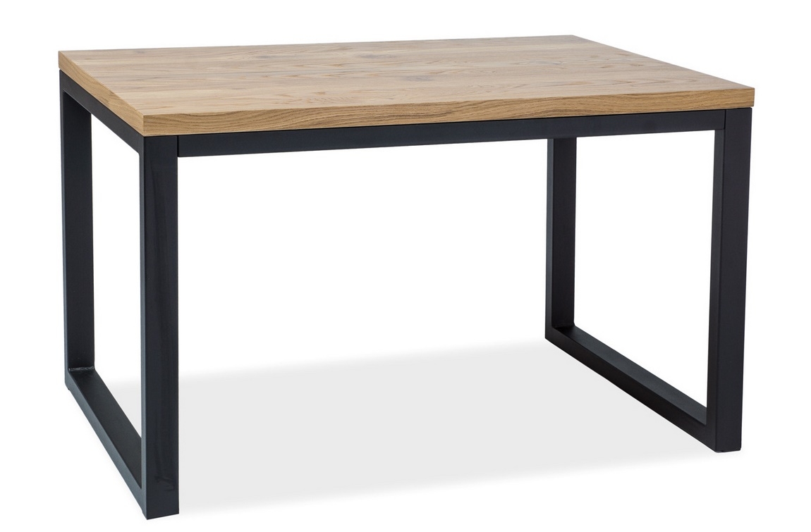 Jedálenský stôl LORAS II 180x90 dub masiv/čierna
