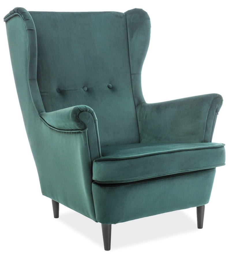 Čalúnené kreslo LORD VELVET Bluvel78/wenge