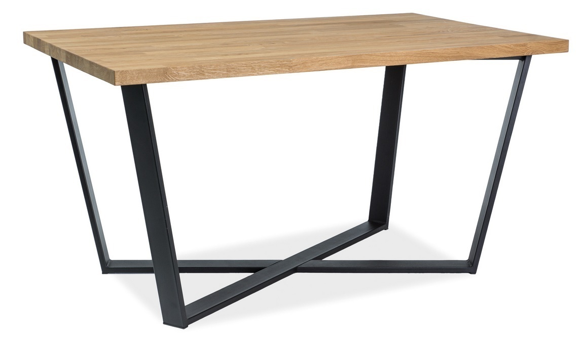 Jedálenský stôl MARCELLO 150x90 dýha dub/čierna