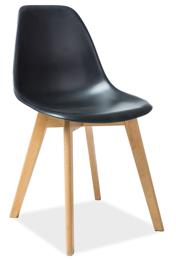 Jedálenská stolička MORIS čierna/buk