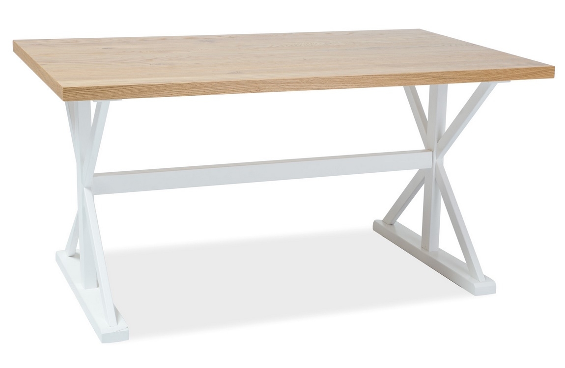 Jedálenský stôl OXFORD 150 biela/dub