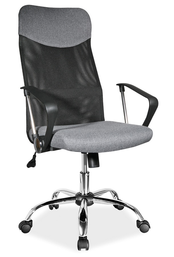 Kancelárska stolička Q-025 šedá/čierna látka