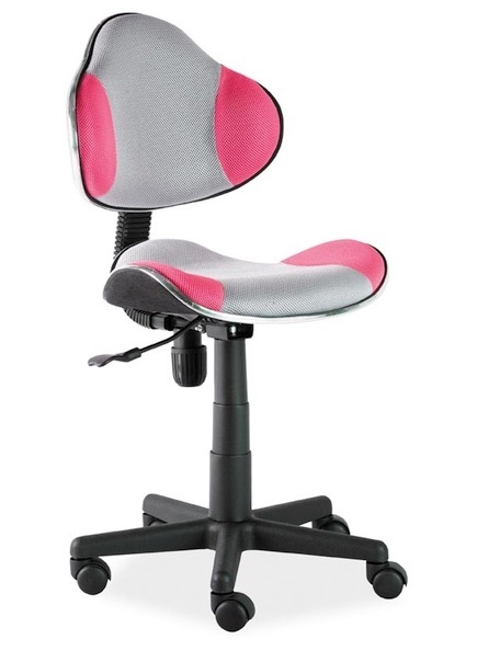Kancelárska stolička Q-G2 šedá/růžová