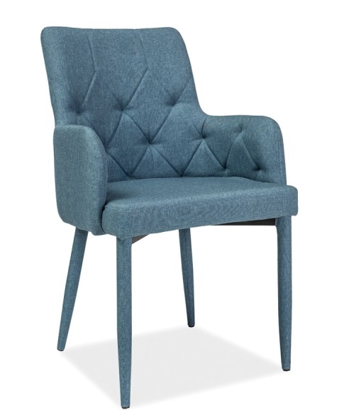 Jedálenská čalúnená stolička RICARDO denim