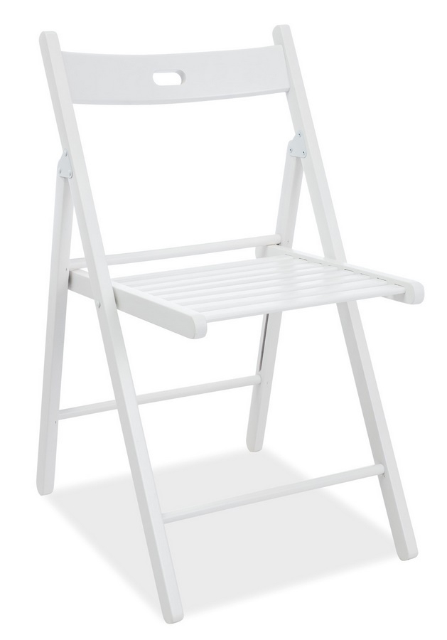 Drevená skladacia stolička SMART II biela