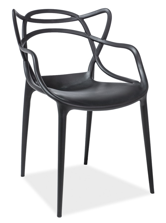 Jedálenská stolička TOBY čierna