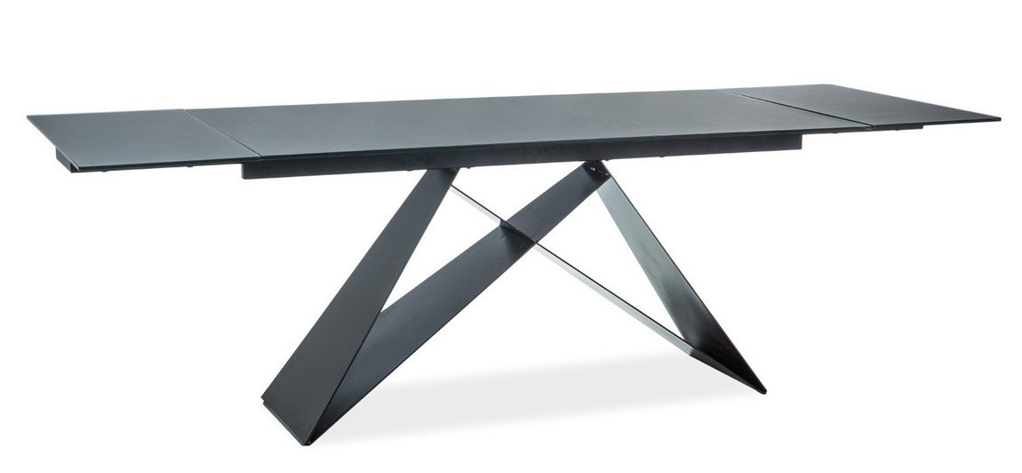 Jedálenský stôl rozkládací WESTIN čierna/černý mat