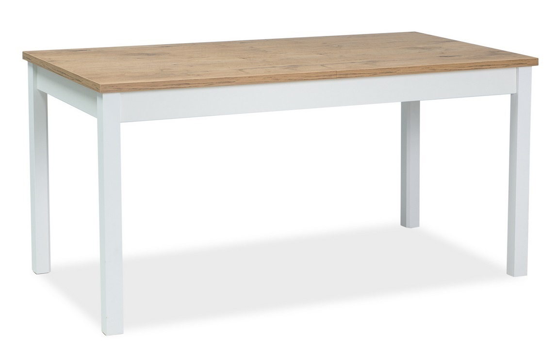 Jedálenský stôl rozkladací WIKTOR 140x75 biela/dub lancelot